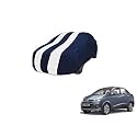 Auto Hub Car Cover Compatible with Hyundai Xcent with Mirror Pocket, Weather Proof, Triple Stitched, Xcent Car Cover- Navy-White