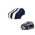 Auto Hub Car Cover Compatible with Hyundai Elite-i20 with Mirror Pocket, Weather Proof, Triple Stitched, Elite i20 Car Cover- Navy-White