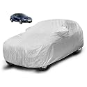 Auto Hub Waterproof Car Cover Compatible with Hyundai Verna (Model: 2023- Till Date) with Mirror Pocket, Soft Cotton Lining, Waterproof Verna Car Cover- Metallic Silver