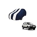 Auto Hub Car Cover Compatible with Hyundai Tucson with Mirror Pocket, Weather Proof, Triple Stitched, Tucson Car Cover- Navy-White