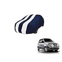 Auto Hub Car Cover Compatible with Hyundai Santroo (Model : 2005-2011) with Mirror Pocket, Weather Proof, Triple Stitched, Santroo Car Cover- Navy-White
