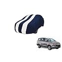 Auto Hub Car Cover Compatible with Innova Crysta with Mirror Pocket, Weather Proof, Triple Stitched, Innova Crysta Car Cover- Navy-White