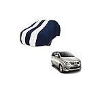 Auto Hub Car Cover Compatible with Innova with Mirror Pocket, Weather Proof, Triple Stitched, Innova Car Cover- Navy-White