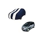 Auto Hub Car Cover Compatible with Jazz (Model : 2013-2019) with Mirror Pocket, Weather Proof, Triple Stitched, Jazz Car Cover- Navy-White