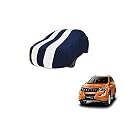 Auto Hub Car Cover Compatible with Mahindra XUV 500 with Mirror Pocket, Weather Proof, Triple Stitched, XUV 500 Car Cover- Navy-White