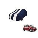 Auto Hub Car Cover Compatible with Mahindra Quanto with Mirror Pocket, Weather Proof, Triple Stitched, Quanto Car Cover- Navy-White