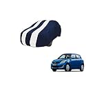 Auto Hub Car Cover Compatible with Maruti Swift (Model : 2018-Till Date) with Mirror Pocket, Weather Proof, Triple Stitched, Swift Car Cover- Navy-White