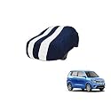 Auto Hub Car Cover Compatible with Maruti WagonR (Model : 2005-2018) with Mirror Pocket, Weather Proof, Triple Stitched, WagonR Car Cover- Navy-White
