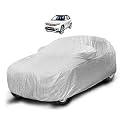 Auto Hub Car Cover Compatible with Maruti Suzuki Brezza 2022 with Mirror Pockets, Water Resistant Car Cover, Metallic Silver