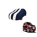 Auto Hub Car Cover Compatible with Maruti Alto K10 with Mirror Pocket, Weather Proof, Triple Stitched, Alto K10 Car Cover- Navy-White