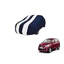 Auto Hub Car Cover Compatible with Maruti Ertiga (Model : 2012-2018) with Mirror Pocket, Weather Proof, Triple Stitched, Ertiga Car Cover- Navy-White