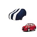 Auto Hub Car Cover Compatible with Maruti Swift Dzire (Model : 2008-2016) with Mirror Pocket, Weather Proof, Triple Stitched, Swift Dzire Car Cover- Navy-White