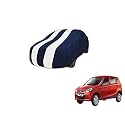 Auto Hub Car Cover Compatible with Maruti Alto 800 Old with Mirror Pocket, Weather Proof, Triple Stitched, Alto 800 Car Cover- Navy-White
