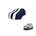 Auto Hub Car Cover Compatible with Renault Duster with Mirror Pocket, Weather Proof, Triple Stitched, Duster Car Cover- Navy-White