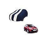 Auto Hub Car Cover Compatible with Renault Pulse with Mirror Pocket, Weather Proof, Triple Stitched, Pulse Car Cover- Navy-White