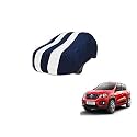 Auto Hub Car Cover Compatible with Renault Kwid with Mirror Pocket, Weather Proof, Triple Stitched, Kwid Car Cover- Navy-White