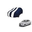 Auto Hub Car Cover Compatible with Skoda Octavia Old with Mirror Pocket, Weather Proof, Triple Stitched, Octavia Car Cover- Navy-White