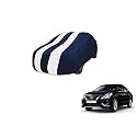 Auto Hub Car Cover Compatible with Sunny with Mirror Pocket, Weather Proof, Triple Stitched, Sunny Car Cover- Navy-White