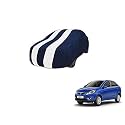 Auto Hub Car Cover Compatible with Tata Zest with Mirror Pocket, Weather Proof, Triple Stitched, Zest Car Cover- Navy-White