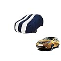 Auto Hub Car Cover Compatible with Tata Manza with Mirror Pocket, Weather Proof, Triple Stitched, Manza Car Cover- Navy-White