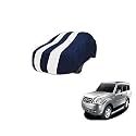 Auto Hub Car Cover Compatible with Tata Sumo Grand with Mirror Pocket, Weather Proof, Triple Stitched, Sumo Grand Car Cover- Navy-White