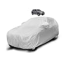 Auto Hub Waterproof Car Cover Compatible with Urban Cruiser Hyryder with with Mirror Pocket, Soft Cotton Lining, Waterproof Urban Cruiser Hyryder Car Cover- Metallic Silver