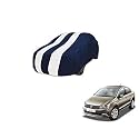 Auto Hub Car Cover Compatible with Vento with Mirror Pocket, Weather Proof, Triple Stitched, Vento Car Cover- Navy-White