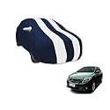 Auto Hub Car Cover Compatible with Altis with Mirror Pocket, Water Resistant, Triple Stitched, Corolla Altis Car Cover- Navy-White
