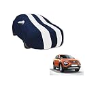 Auto Hub Car Cover Compatible with Tata Harrier (Model : 2018-Till Date) with Mirror Pocket, Water Resistant, Triple Stitched, Harrier Car Cover- Navy-White