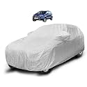 Auto Hub Waterproof Car Cover Compatible with EcoSport with Mirror Pocket, Soft Cotton Lining, Waterproof EcoSport Car Cover- Metallic Silver