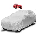 Auto Hub Waterproof Car Cover Compatible with Chevrolet Enjoy with Mirror Pocket, Soft Cotton Lining, Waterproof Enjoy Car Cover- Metallic Silver