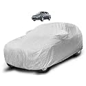 Auto Hub Waterproof Car Cover Compatible with Etios with Mirror Pocket, Soft Cotton Lining, Waterproof Etios Car Cover- Metallic Silver