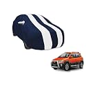 Auto Hub Car Cover Compatible with Etios Cross with Mirror Pocket, Water Resistant, Triple Stitched, Etios Cross Car Cover- Navy-White