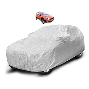auto hub waterproof car cover compatible with avventura with mirror pocket soft cotton lining waterproof avventura car cover- metallic silver