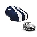 Auto Hub Car Cover Compatible with Palio with Mirror Pocket, Water Resistant, Triple Stitched, Palio Car Cover- Navy-White