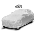 Auto Hub Waterproof Car Cover Compatible with Fiesta with Mirror Pocket, Soft Cotton Lining, Waterproof Fiesta Car Cover- Metallic Silver