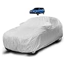 Auto Hub Waterproof Car Cover Compatible with Fortuner (Model : 2016-Till Date) with Mirror Pocket, Soft Cotton Lining, Waterproof Fortuner Car Cover- Metallic Silver
