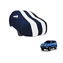 Auto Hub Car Cover Compatible with Fortuner (Model : 2016-Till Date) with Mirror Pocket, Water Resistant, Triple Stitched, Fortuner Car Cover- Navy-White