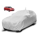 Auto Hub Waterproof Car Cover Compatible with Glanza with Mirror Pocket, Soft Cotton Lining, Waterproof Glanza Car Cover- Metallic Silver