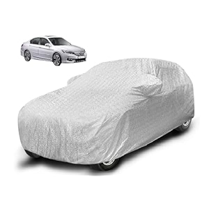 auto hub waterproof car cover compatible with accord model  2017-till date with mirror pocket soft cotton lining waterproof accord car cover- metallic silver