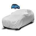 Auto Hub Waterproof Car Cover Compatible with Brio with Mirror Pocket, Soft Cotton Lining, Waterproof Brio Car Cover- Metallic Silver