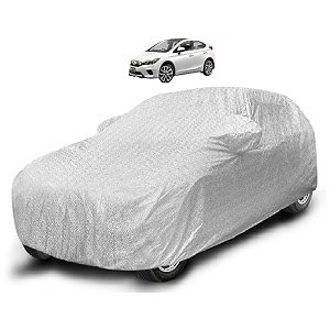auto hub waterproof car cover compatible with city model  2020-till date with mirror pocket soft cotton lining waterproof city car cover- metallic silver