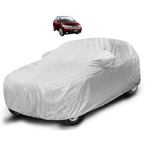 auto hub waterproof car cover compatible with city old model  2008-2019 car cover with mirror pocket and soft cotton lining city car body cover waterproof silver