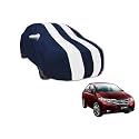 Auto Hub Car Cover Compatible with City Old (Model: 2008-2019) with Mirror Pocket, Water Resistant, Triple Stitched, City Car Cover- Navy-White