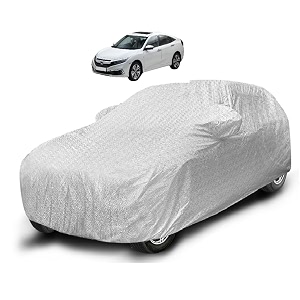 auto hub waterproof car cover compatible with civic new model  2019-till date with mirror pocket soft cotton lining waterproof civic car cover- metallic silver