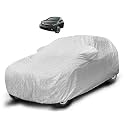 Auto Hub Waterproof Car Cover Compatible with Civic Old with Mirror Pocket, Soft Cotton Lining, Waterproof Civic Car Cover- Metallic Silver