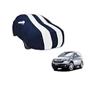 Auto Hub Car Cover Compatible with Cr-V with Mirror Pocket, Water Resistant, Triple Stitched, Cr-V Car Cover- Navy-White