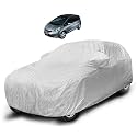 Auto Hub Waterproof Car Cover Compatible with Jazz Old (Model : 2013-2019) with Mirror Pocket, Soft Cotton Lining, Waterproof Jazz Car Cover- Metallic Silver
