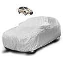 Auto Hub Waterproof Car Cover Compatible with Mobilio with Mirror Pocket, Soft Cotton Lining, Waterproof Mobilio Car Cover- Metallic Silver