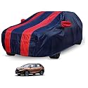 Auto Hub Car Cover Compatible with Wr-V with Mirror Pocket, Weather Proof, Triple Stitched, Wr-V Car Cover- Navy-Red
